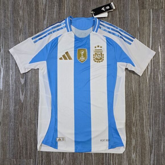 Adidas Argentina 2024 Home Jersey FIFA Soccer World Cup Messi Small S Blue White - Picture 14 of 14